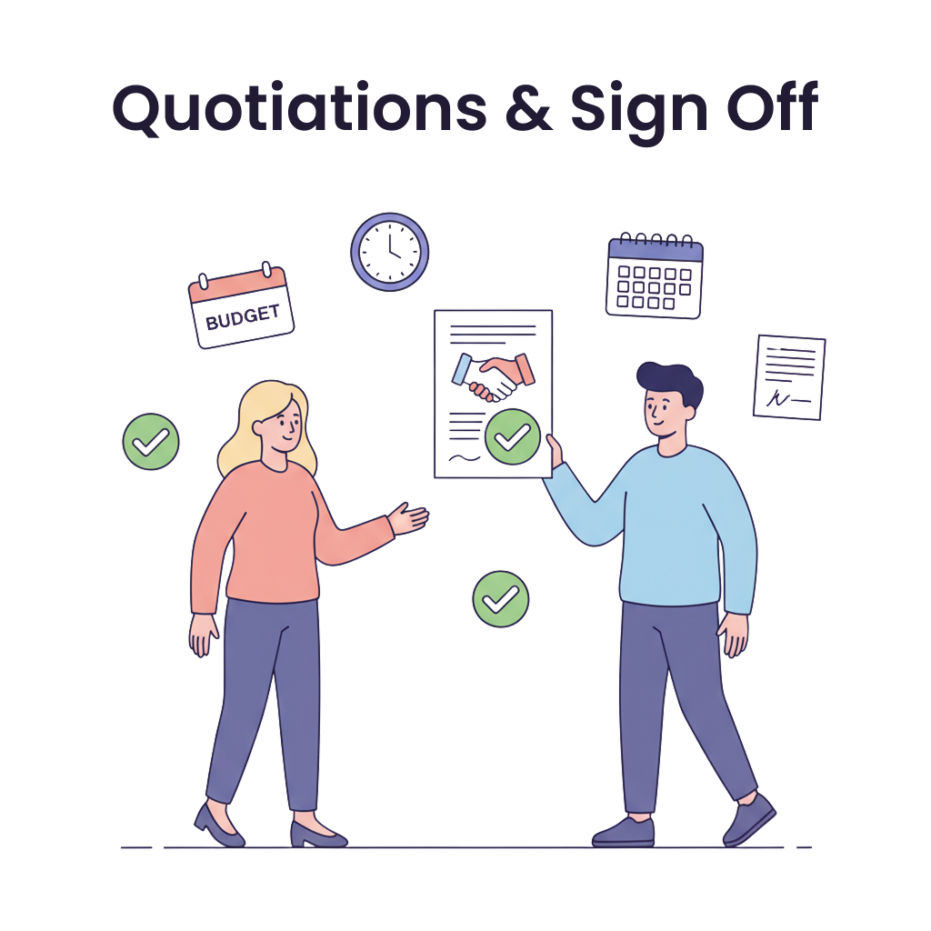 Step 6 - Quotations & Sign off